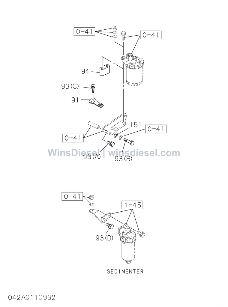 Isuzu 6BG1 fuel pump and pipe parts diagram 6BG1-TRA-404201 for Hitachi ZX200