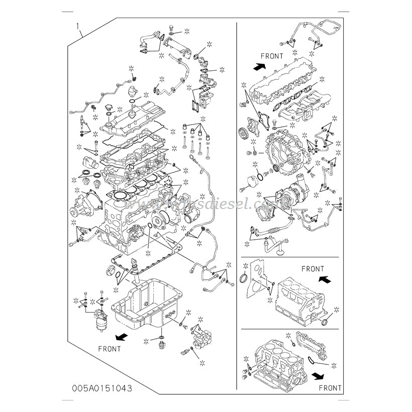 ISUZU 4HK1 ENGINE GASKET KIT 4HK1-XYSA02