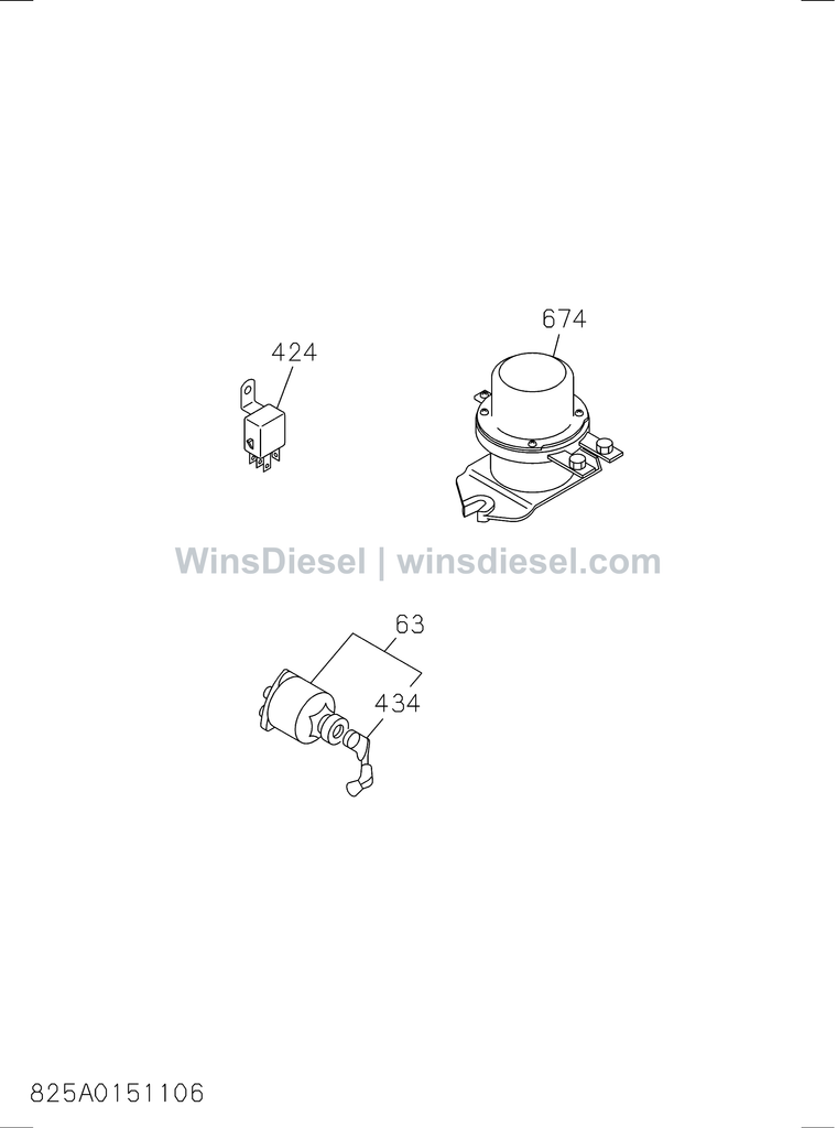 Isuzu 4JJ1 switch and relay instrument panel parts diagram 4JJ1-XYSA03-582501 for Hitachi ZX110-3