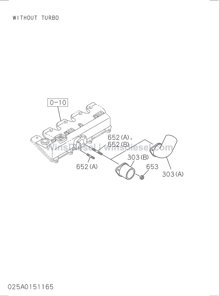 Isuzu 4LE2 inlet manifold exploded parts diagram, catalog reference ZX70-3 :4LE2-XYSA01-302501