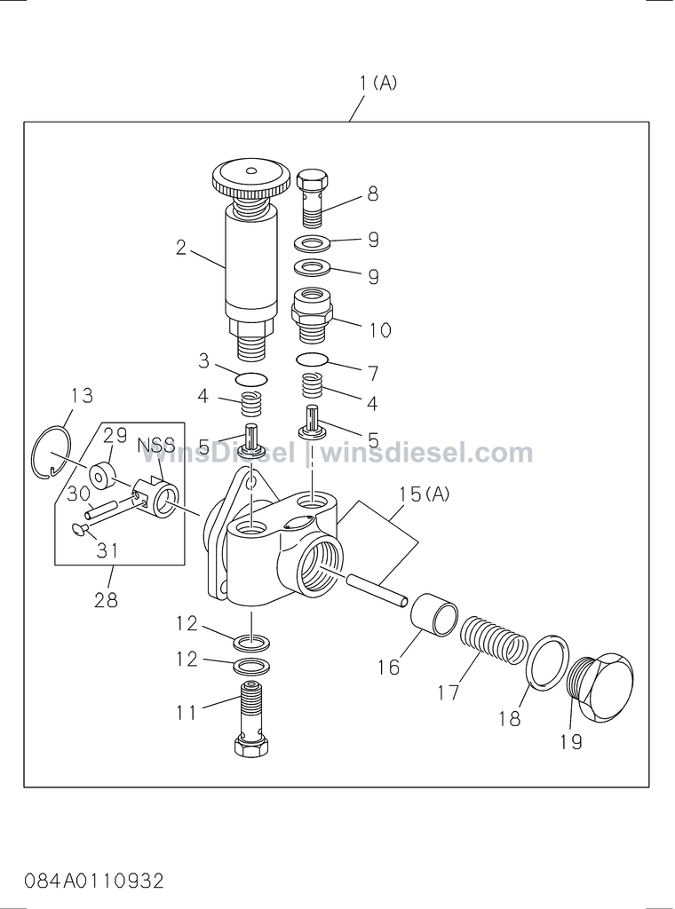 Isuzu 6BG1 feed pump injection pump parts diagram 6BG1-TRA-4084019907- for Hitachi ZX200