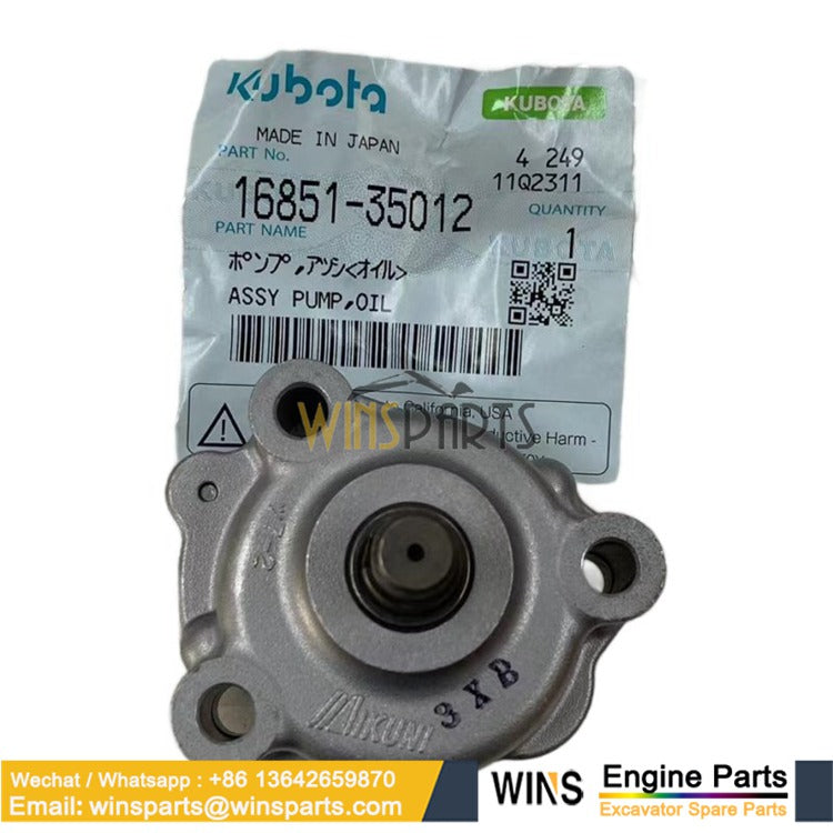 16851-35012 Oil Pump Assy Kubota Z482 D722 G1800 G1900 T1600H