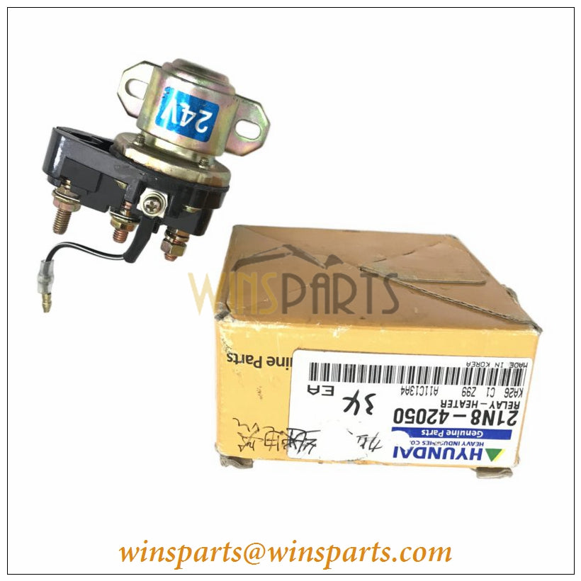 21N8-42050 Preheat Relay Glow Plug Relay Hyundai R110-7 R140LC-7 R210LC-7 R250LC-7