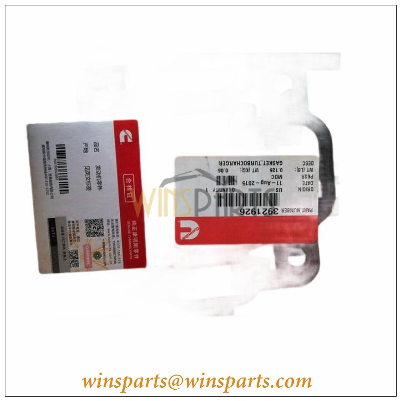 3921926 Cummins Turbocharger Mounting Gasket 4BT 3.9L 6BT 5.9L ISB 4.5L 6.7L C8.3 ISC ISL