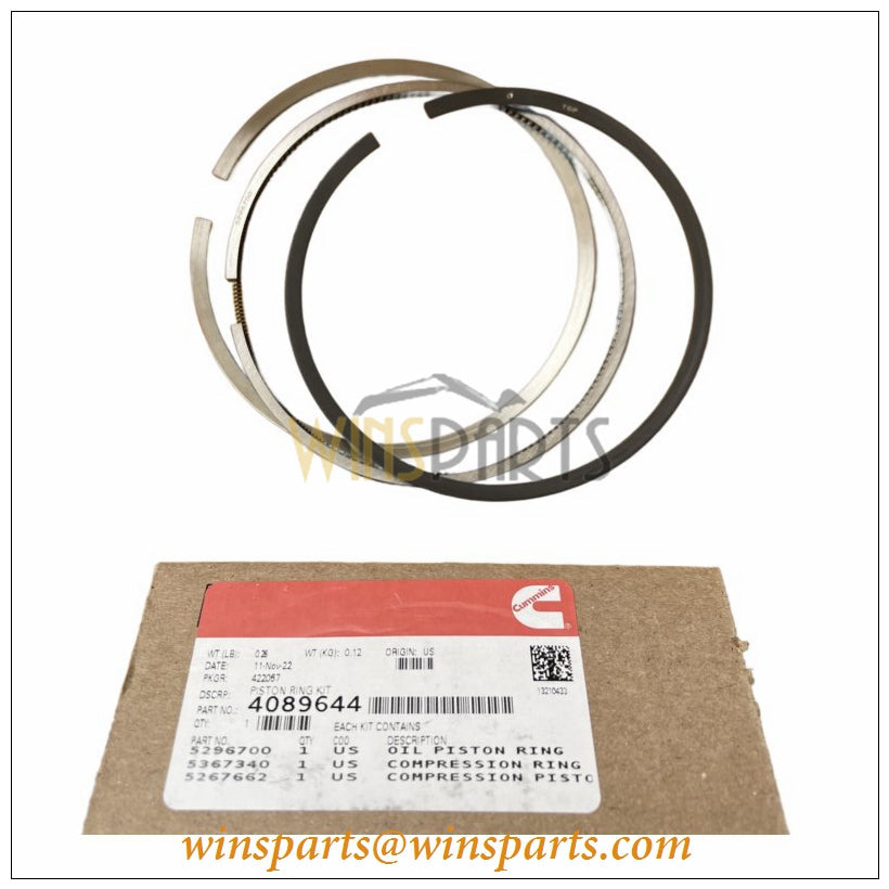 4089644 Cummins Piston Ring Set ISC 8.3L ISL 8.9L EPA02 Tier 3