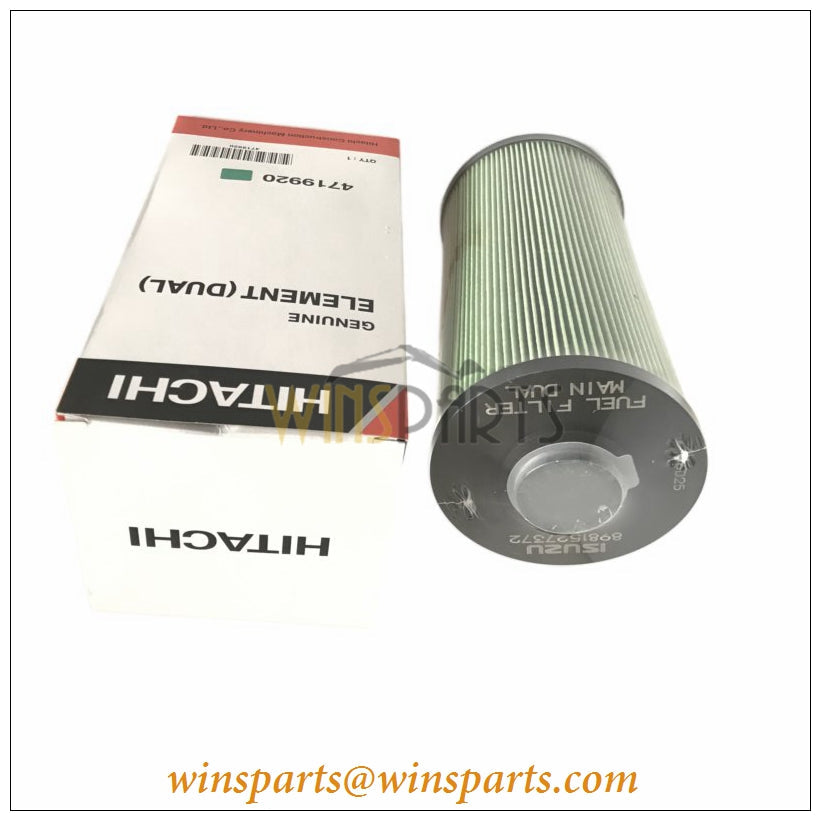 4719920 8-98152737-2 Fuel Filter Spin-on Fuel Filter Hitachi ZX290LC-5B ZX350LC-5B ZX140W-3 ZX145W-3