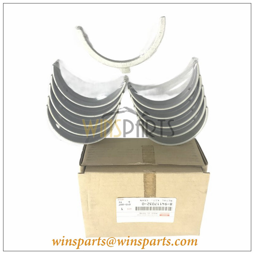 Isuzu 8-94117032-2 8941170322 4BG1 4BD1 Engine Main Crankshaft Bearing Set 0.25 Oversize 