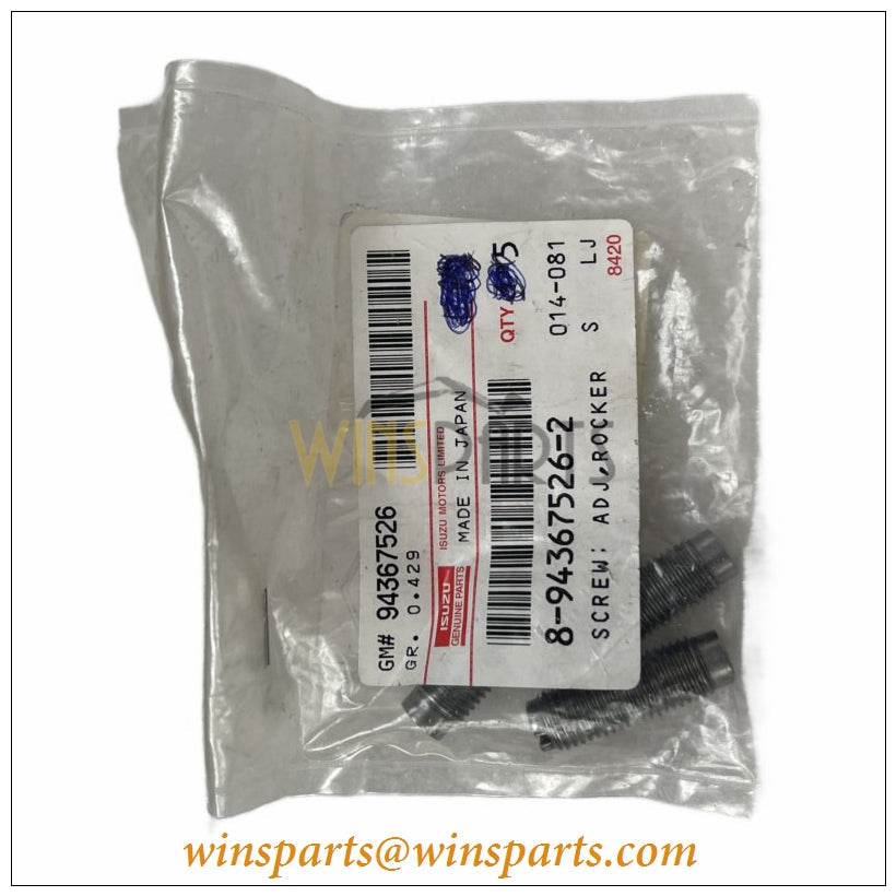 Isuzu 8-94367526-2 8943675262 4HK1 6HK1 4HF1 Engine Rocker Arm Adjusting Screw