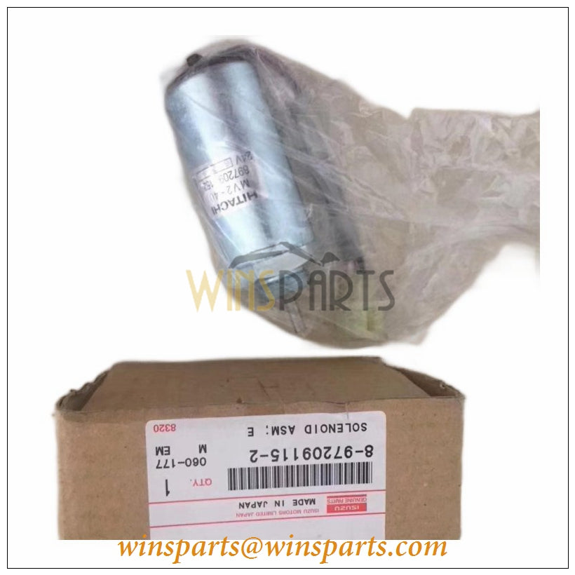 Isuzu 8-97209115-2 8972091152 4LE1 4LE2 Engine Fuel Shutoff Solenoid