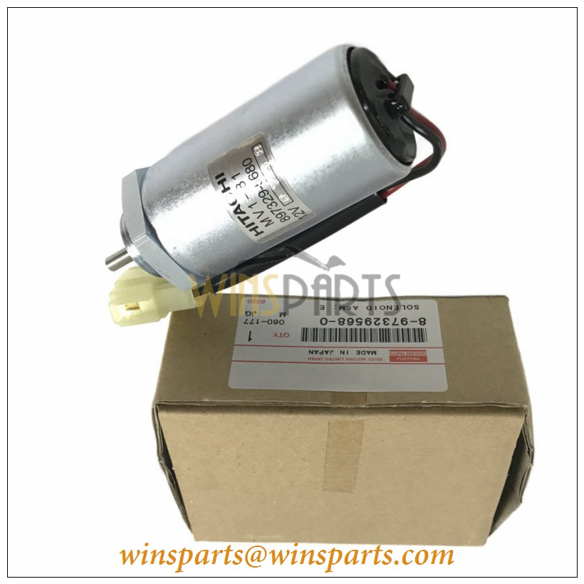 Isuzu 8-97329-568-0 8973295680 3LB1 4LB1 4LE1 Engine Stop Solenoid Fuel Shutoff 