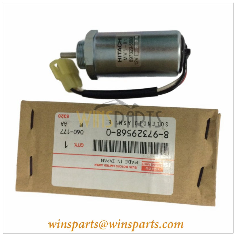 Isuzu 8-97329568-0 8973295680 3LB1 4LB1 4LE1 Engine Stop Solenoid Fuel Shutoff 