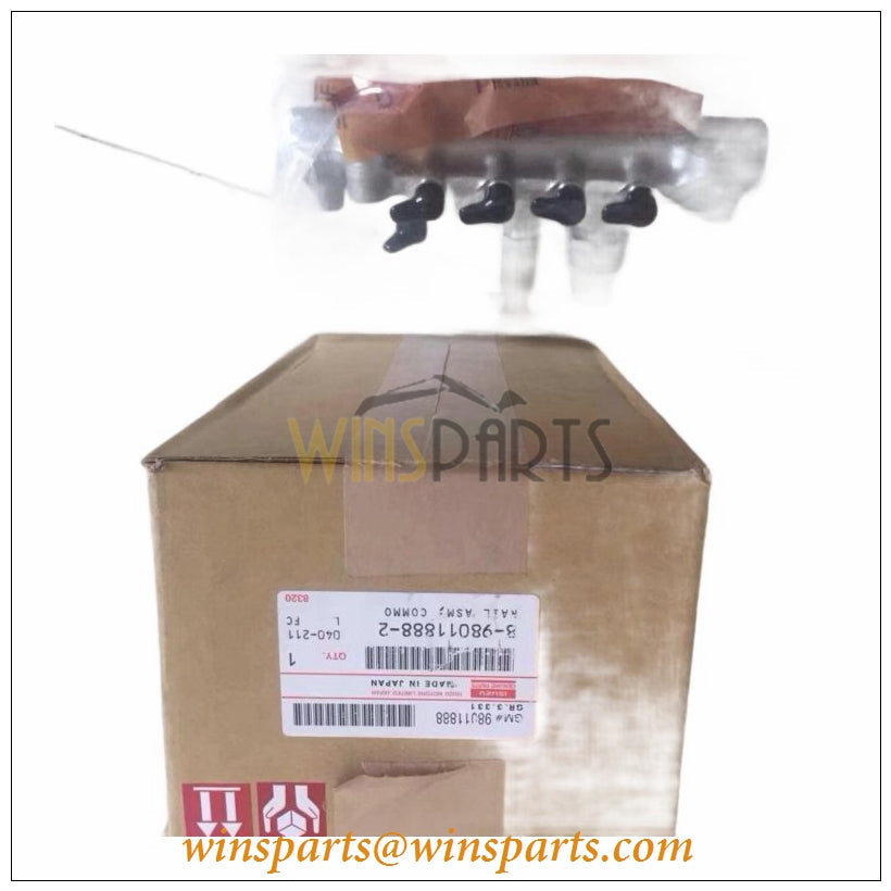 Isuzu 8-98011888-2 8980118882 4JJ1 Common Rail Assembly