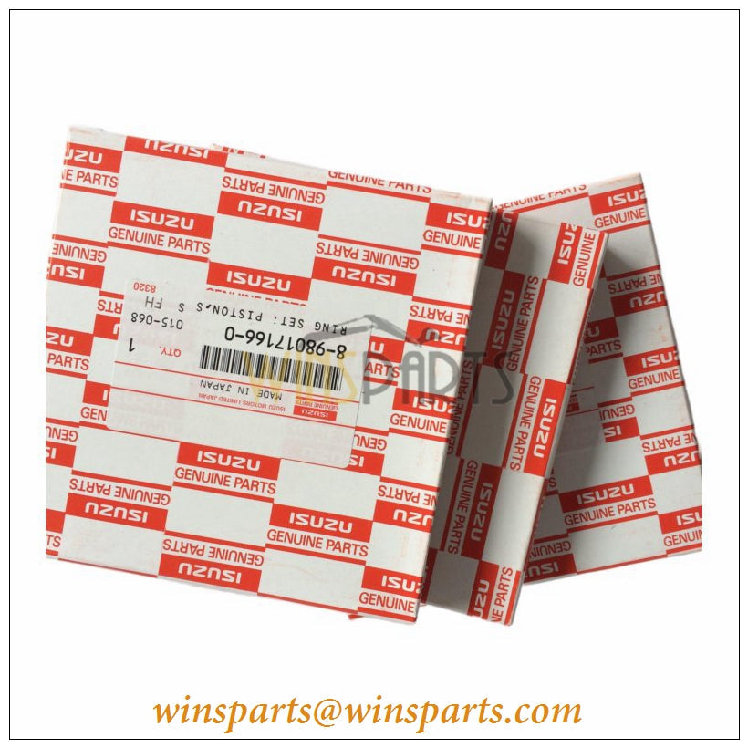 Isuzu 8-98017166-0 8980171660 4HK1 6HK1 Piston Ring Set STD 1 Cylinder 