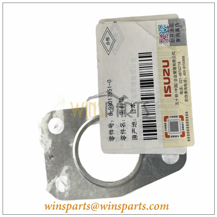 Isuzu 8-98017551-0 8980175510 4HK1 4JJ1 EGR Pipe Gasket EGR Cooler Gasket