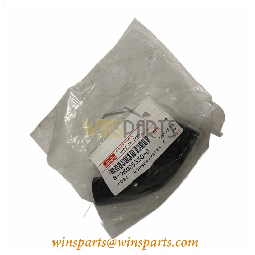 Isuzu 8-98025330-0 8980253300 6HK1 Cooling Water Bypass Hose Rubber Hose