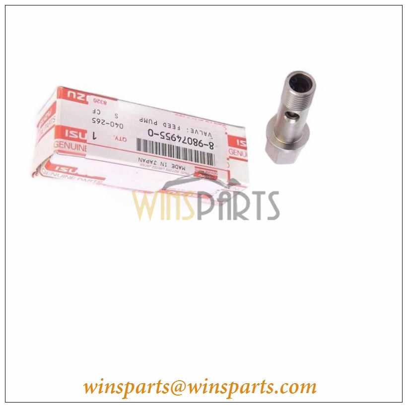 Isuzu 8-98074955-0 8980749550 4HK1 6HK1 Feed Pump Valve Fuel Injection Pipe Screw