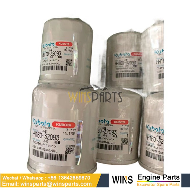 HH160-32093 Oil Filter Kubota B21 B2100 B2410 B7500 BX2200