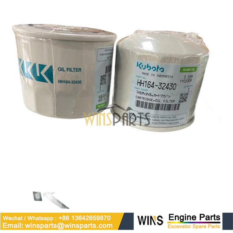 HH164-32430 Oil Filter Kubota L2800 L3400 L4400 MX5100