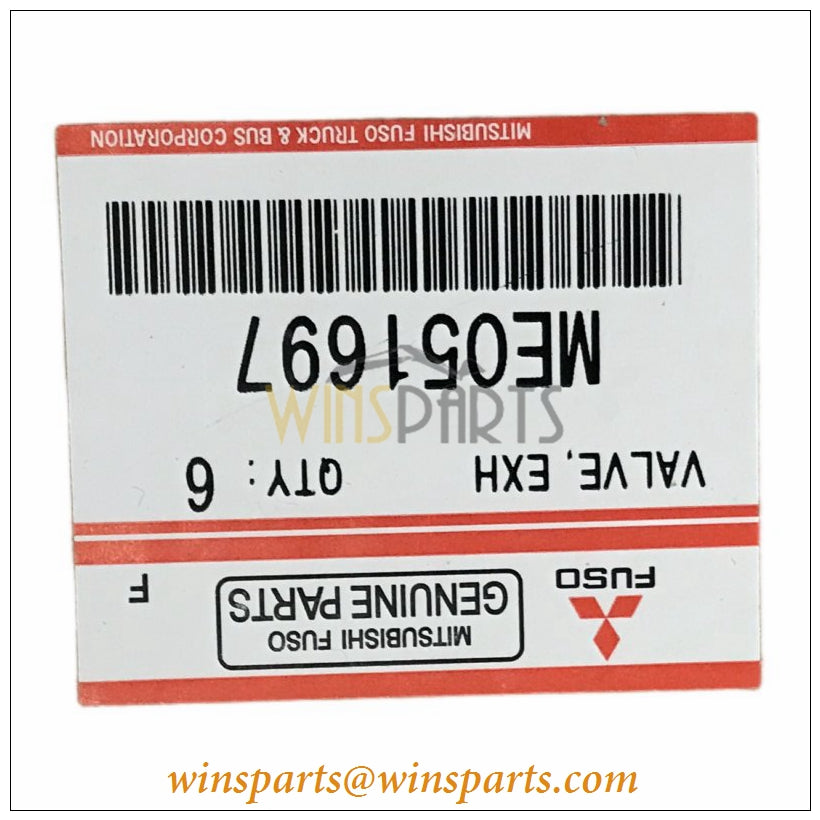 ME051697 VAME051697 Mitsubishi 6D22 6D24T EXHAUST VALVE Mitsubishi 6D14 6D15 6D16 Engines