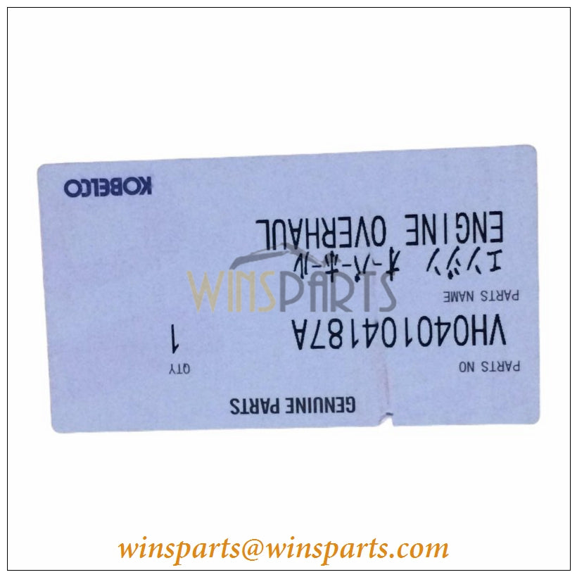VH040104187A S0401-04187 Engine Gasket Kit J08E Overhaul Gasket Set Kobelco SK330-8 SK350-8 SK480-8