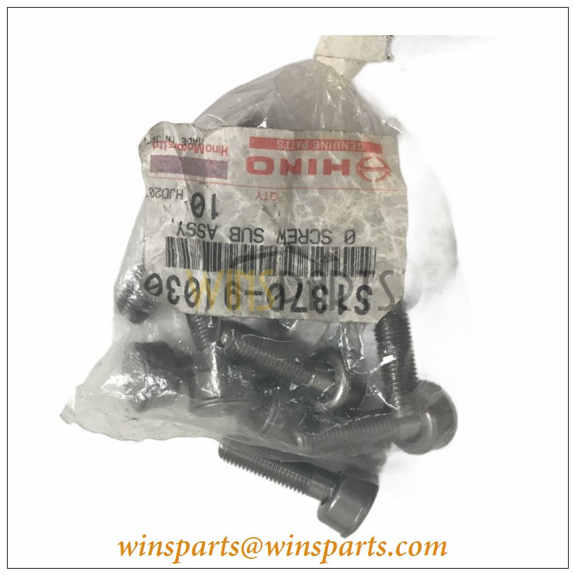 VHS137091030 Valve Adjusting Screw Sub Assy Kobelco SK200-8 SK250-8 SK330-8 SK350-8