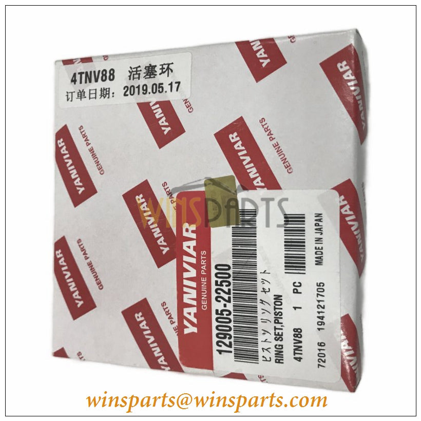 YM129005-22500 Komatsu Piston Ring Set (STD) Yanmar 4TNV94 4TNV98