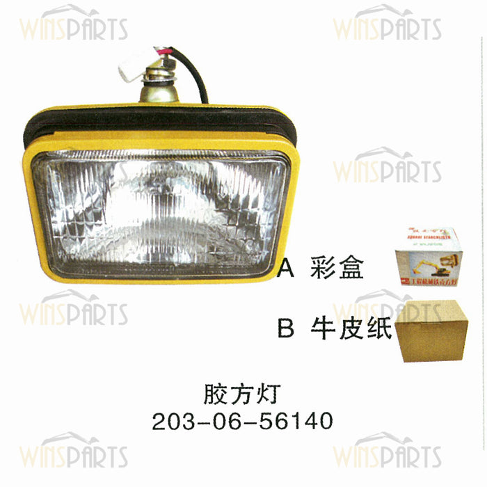 203-06-56140 2030656140 CONJUNTO DE LÁMPARA KOMATSU piezas