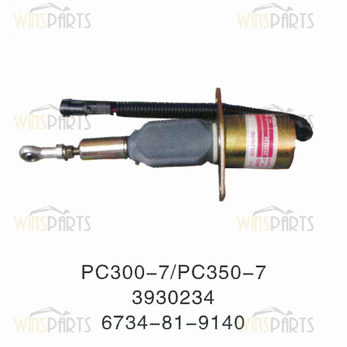 3930234 SA-4335-24 Válvula solenoide de corte de combustible Cummins, apagada para Komatsu