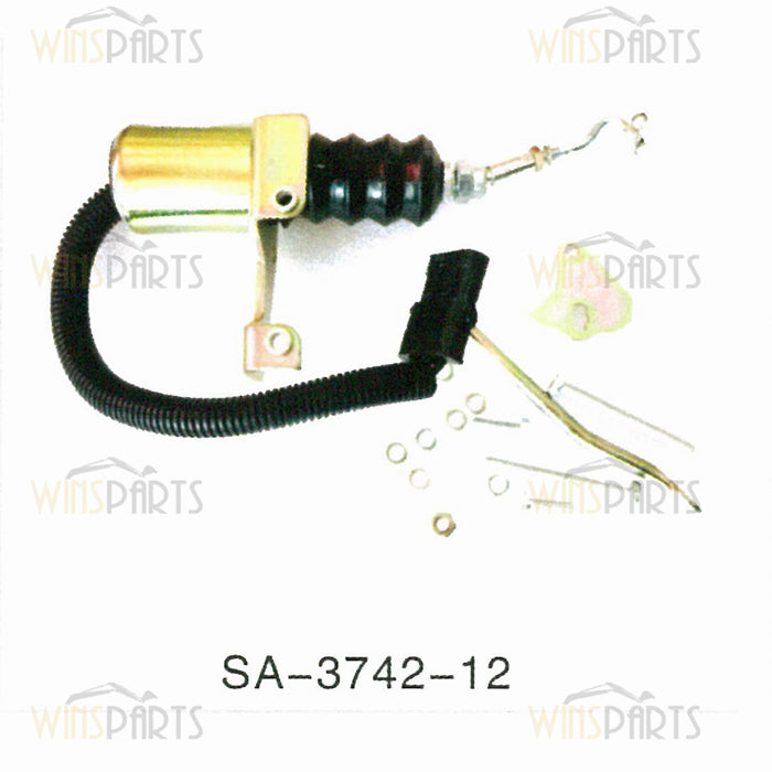 3947947 3932017 SA-3742-12 Engine Stop Solenoid Fuel Shutdown Shutoff Valve