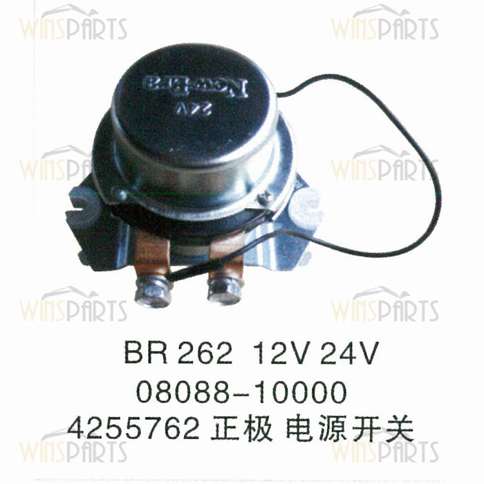 4255762 08088-10000 NEW ERA 24V BR-262 RELÉ BATERÍA Hitachi
