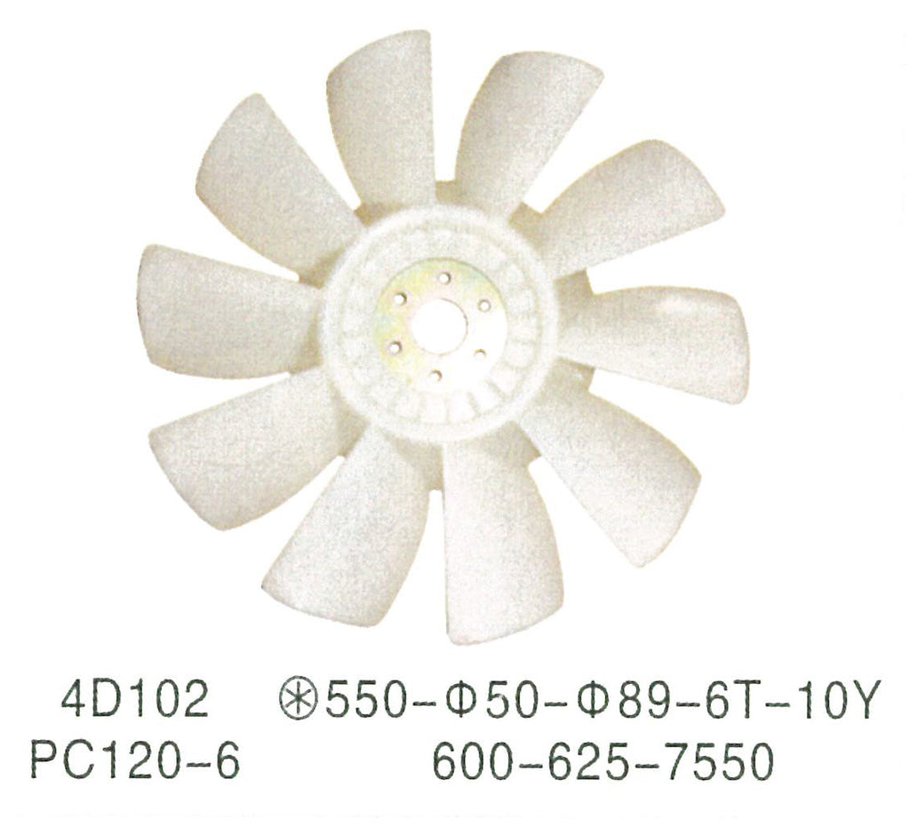 600-625-7550 Komatsu S4D102E 6D102 MOTOR Lüfterflügel für LÜFTERKÜHLUNG PC120-6