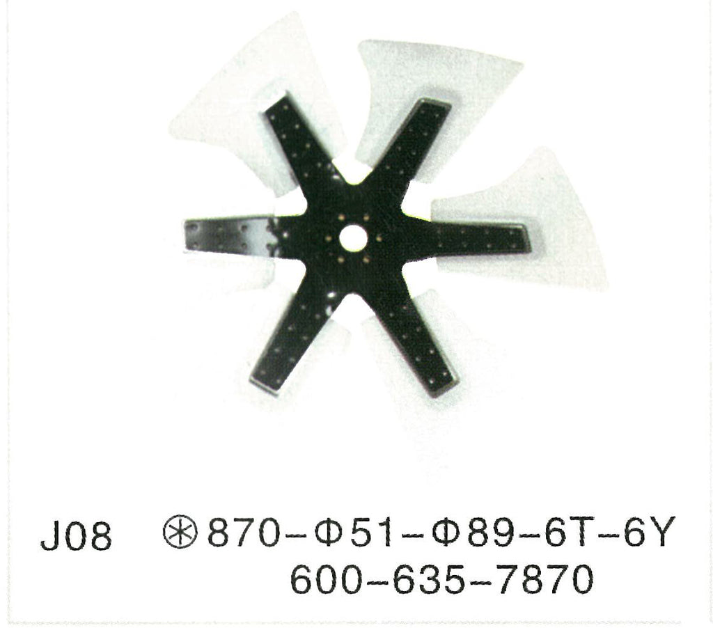 600-635-7870 SAA6D114E SAA6D125E MOTOR Lüfterflügel KÜHLLÜFTER KOMATSU