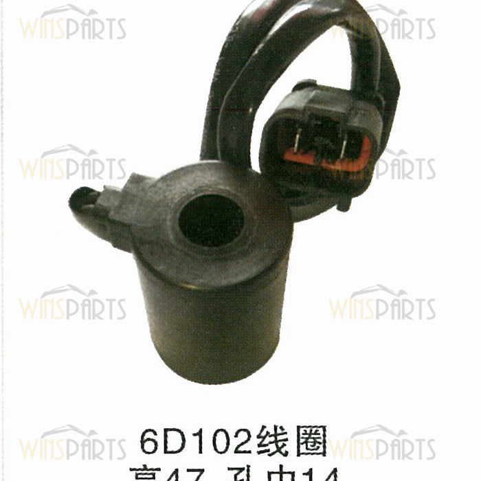 Bobina de la válvula solenoide hidráulica 6D102