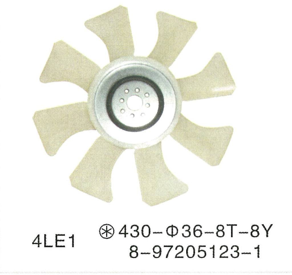 8-97205123-1 ISUZU 4LE1 MOTOR Lüfterflügel KÜHLVENTILATOR für Hitachi