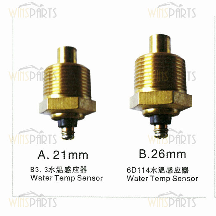 Sensor de temperatura del agua Cummins 6D95 B3.3 6D114 KOMATSU