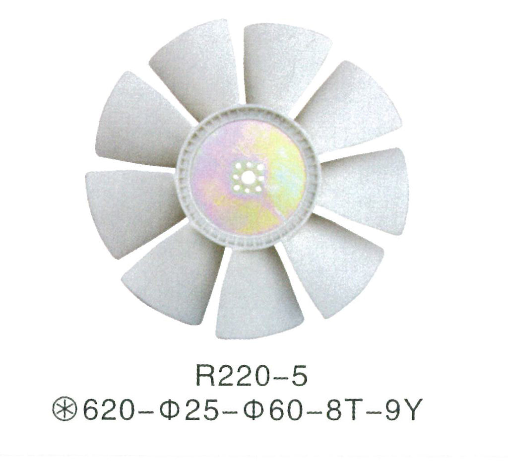 MOTOR Aspa del ventilador VENTILADOR DE REFRIGERACIÓN Hyundai R220-5 R220LC R220-3