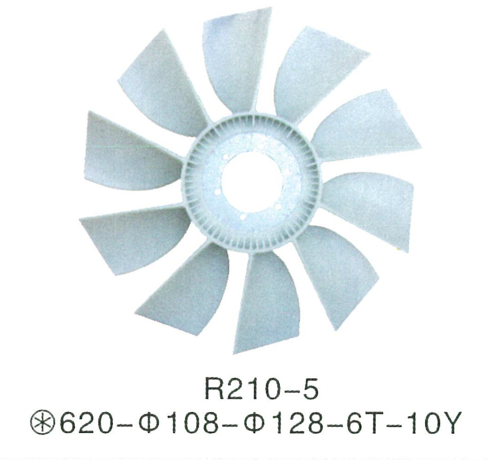 Hyundai R210-5 R210LC MOTOR Aspa del ventilador VENTILADOR DE ENFRIAMIENTO Piezas de excavadora