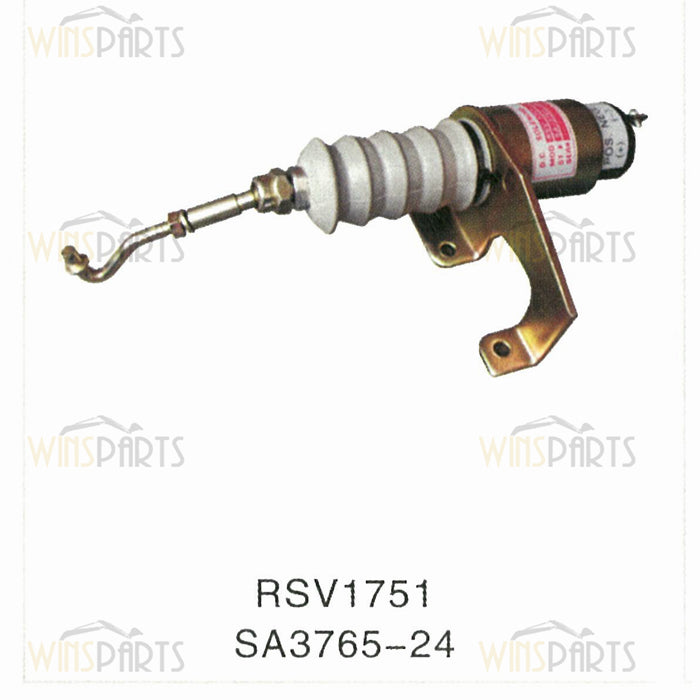 SA-3765-24 RSV1751 24v Engine Fuel Shutoff Solenoid Valve Flameout CUMMINS