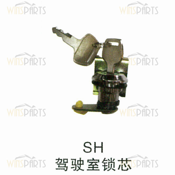 Cerradura con llave para puerta lateral de cabina de excavadora Sumitomo Case