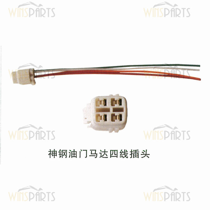 Conector de 4 cables del motor del acelerador para Kobelco
