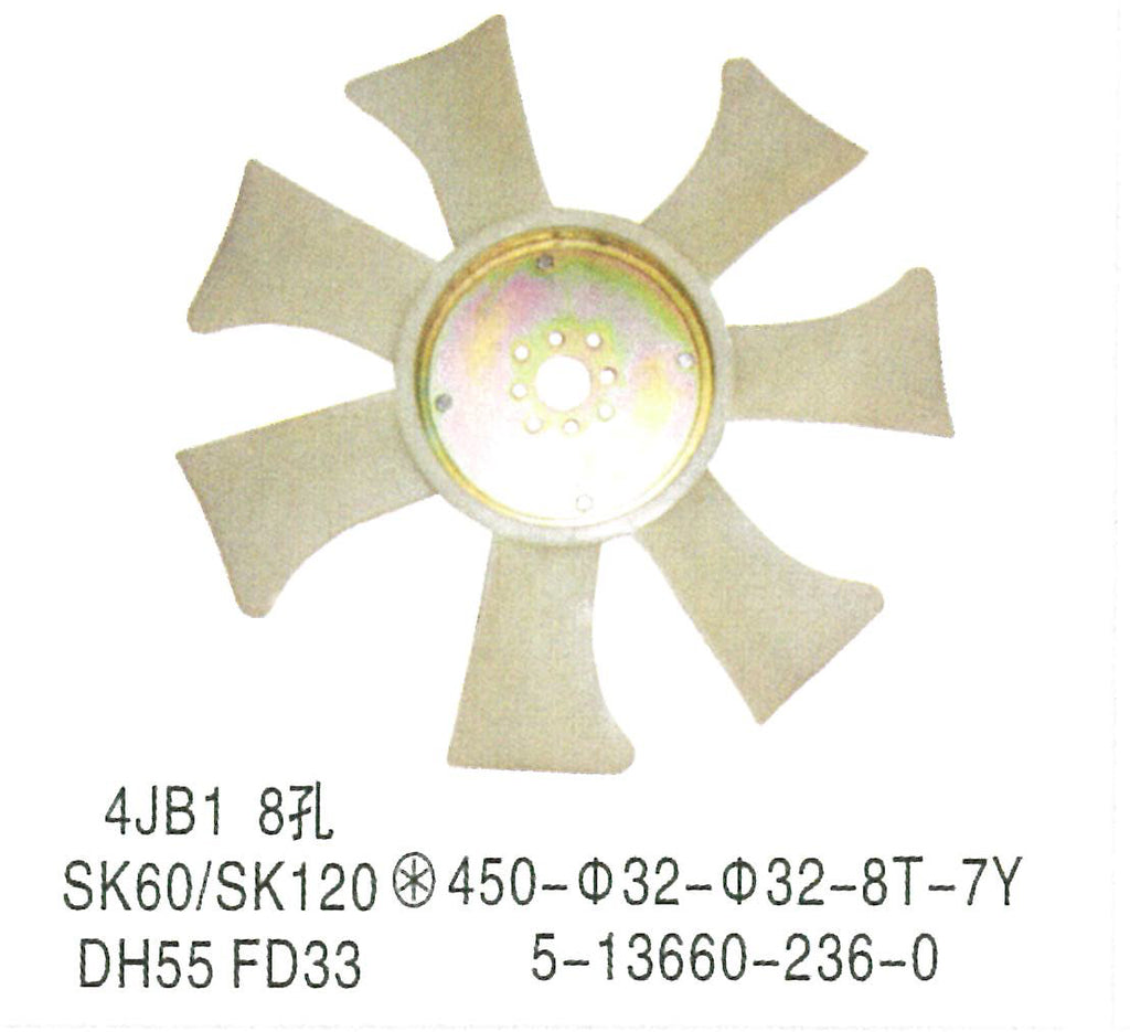 VI8970431880 ISUZU 4JB1 MOTOR-WASSERLÜFTERBLATT KÜHLGEBLÄSE